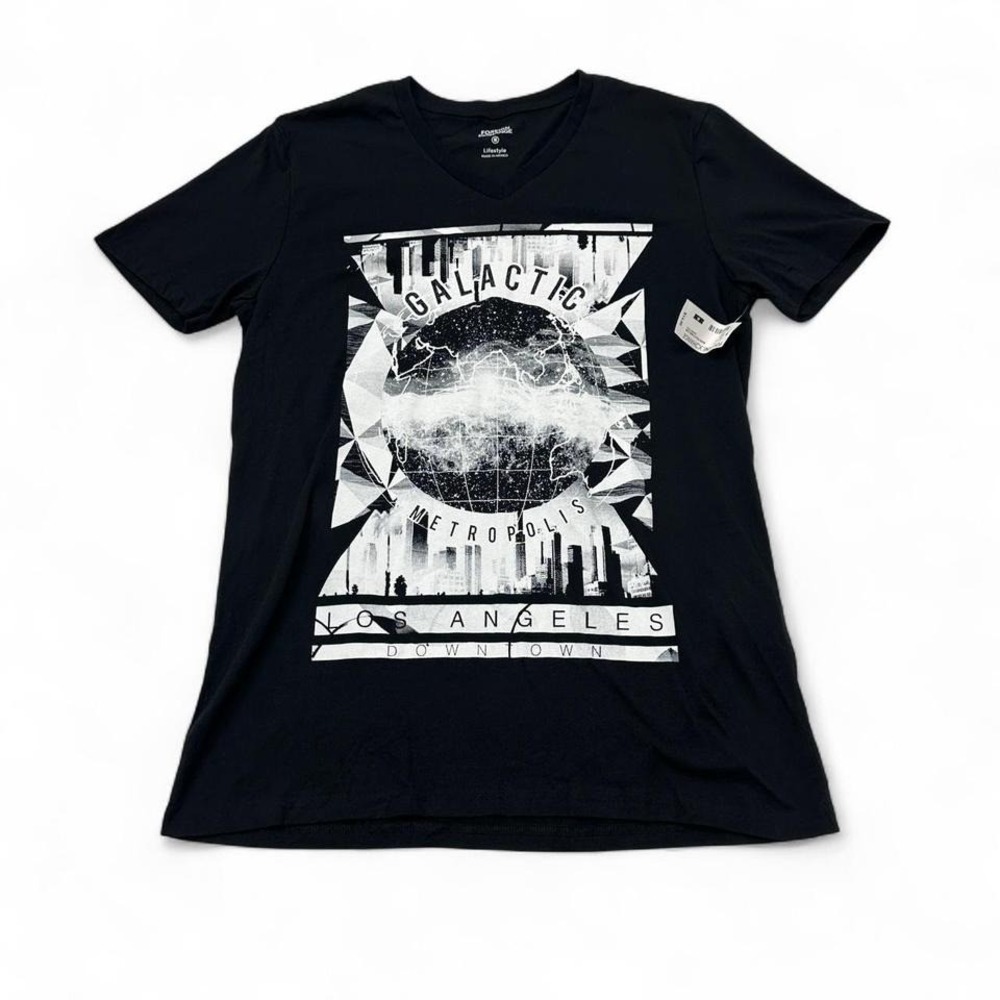 NWT Los Angeles Shirt M Mens Black Foreign Exchange Galactic Metropolis Graphic